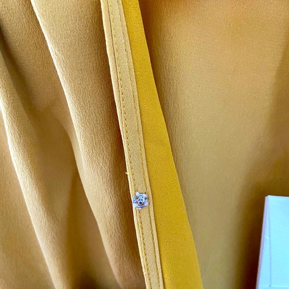 Aritzia Mirabelle Wrap Dress in Golden Yellow - Picture 8 of 10